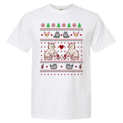 Cat Lover Ugly Christmas Garment-Dyed Heavyweight T-Shirt