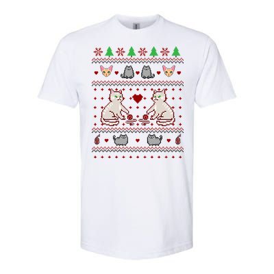 Cat Lover Ugly Christmas Softstyle® CVC T-Shirt