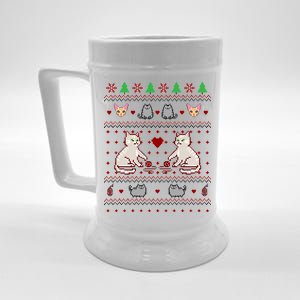 Cat Lover Ugly Christmas Beer Stein