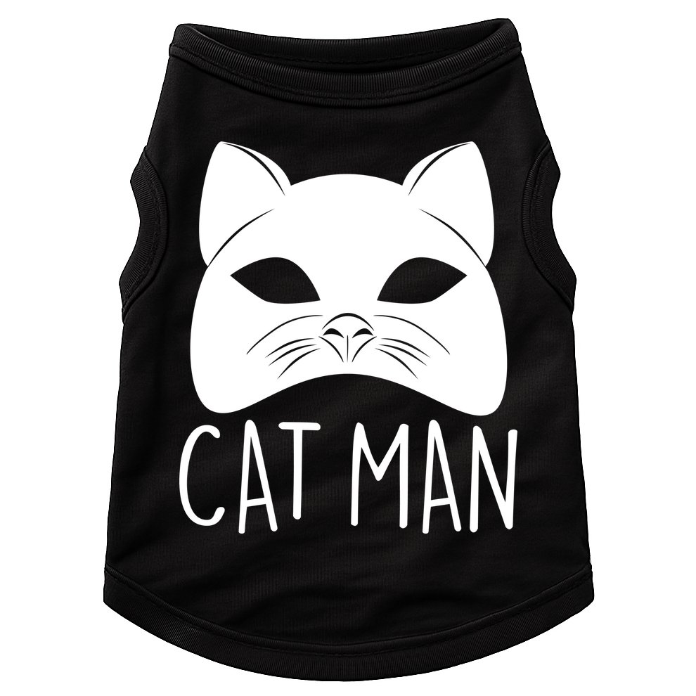 Cat Man Superhero Mask Cat Lover Fan Doggie Tank