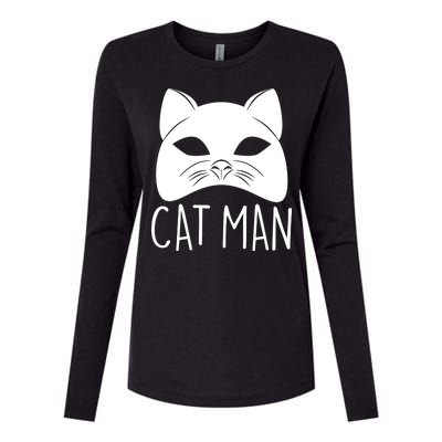 Cat Man Superhero Mask Cat Lover Fan Womens Cotton Relaxed Long Sleeve T-Shirt