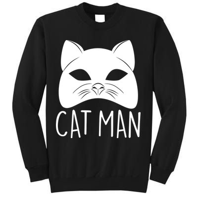 Cat Man Superhero Mask Cat Lover Fan Sweatshirt