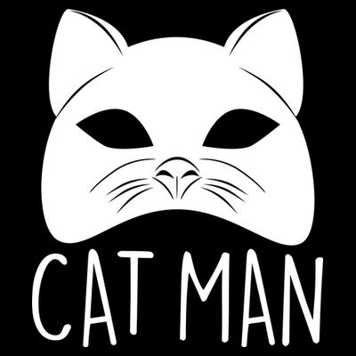 Cat Man Superhero Mask Cat Lover Fan T-Shirt