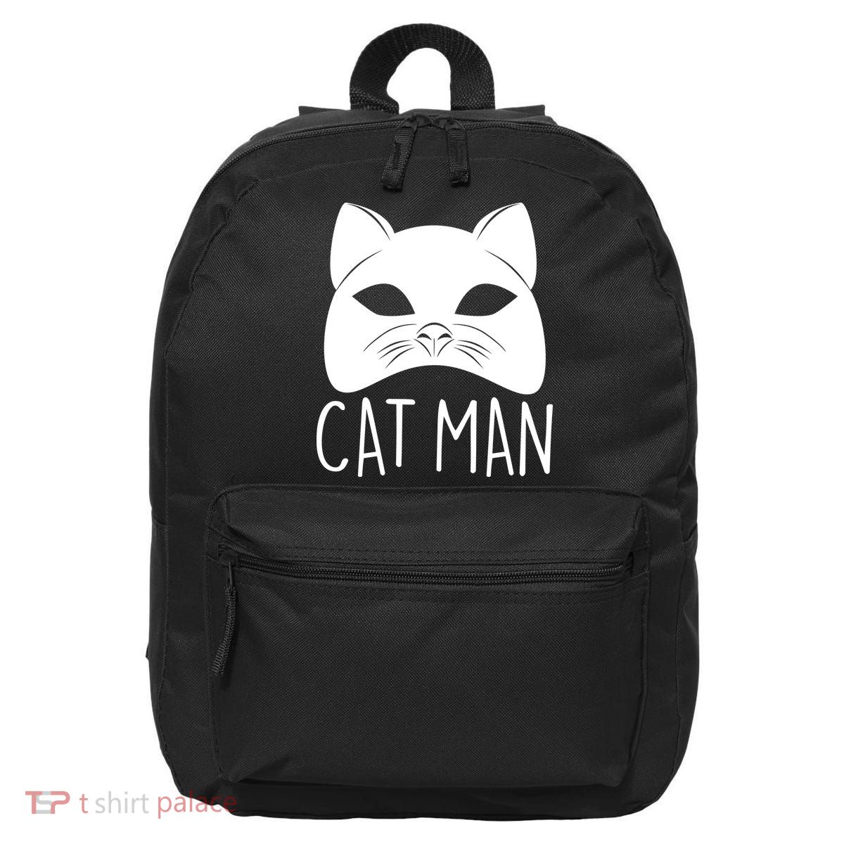 Cat Man Superhero Mask Cat Lover Fan 16 in Basic Backpack