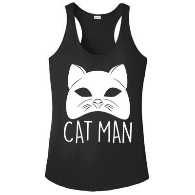 Cat Man Superhero Mask Cat Lover Fan Ladies PosiCharge Competitor Racerback Tank