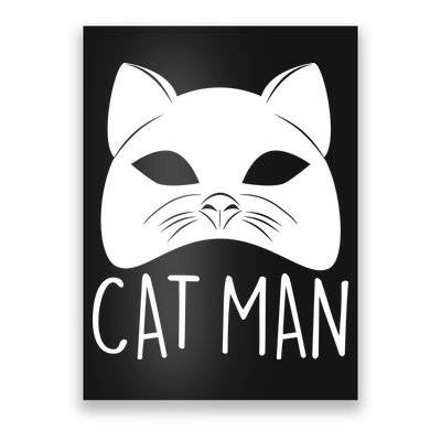 Cat Man Superhero Mask Cat Lover Fan Poster