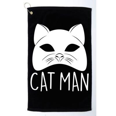 Cat Man Superhero Mask Cat Lover Fan Golf Towel
