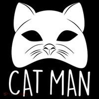Cat Man Superhero Mask Cat Lover Fan Women's V-Neck T-Shirt