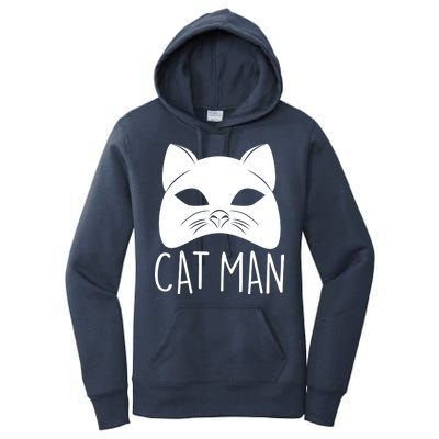 Cat Man Superhero Mask Cat Lover Fan Women's Pullover Hoodie