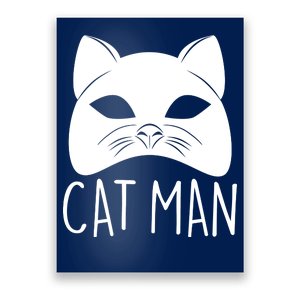 Cat Man Superhero Mask Cat Lover Fan Poster