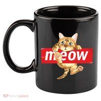 Cat Meow Supreme 11oz C Handle Ceramic Mug