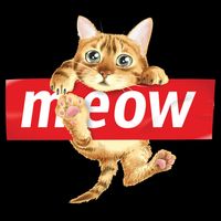Cat Meow Supreme Drawstring Bag