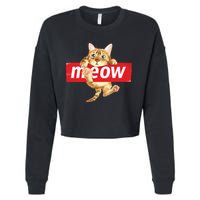 Cat Meow Supreme Cropped Pullover Crew