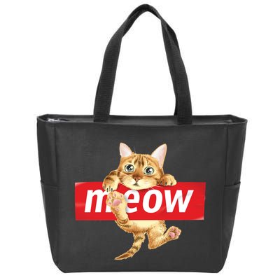 Cat Meow Supreme Zip Tote Bag