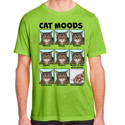 Cat Moods Funny Meme Adult ChromaSoft Performance T-Shirt