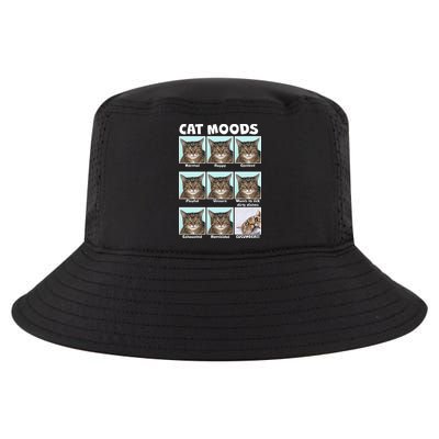 Cat Moods Funny Meme Cool Comfort Performance Bucket Hat