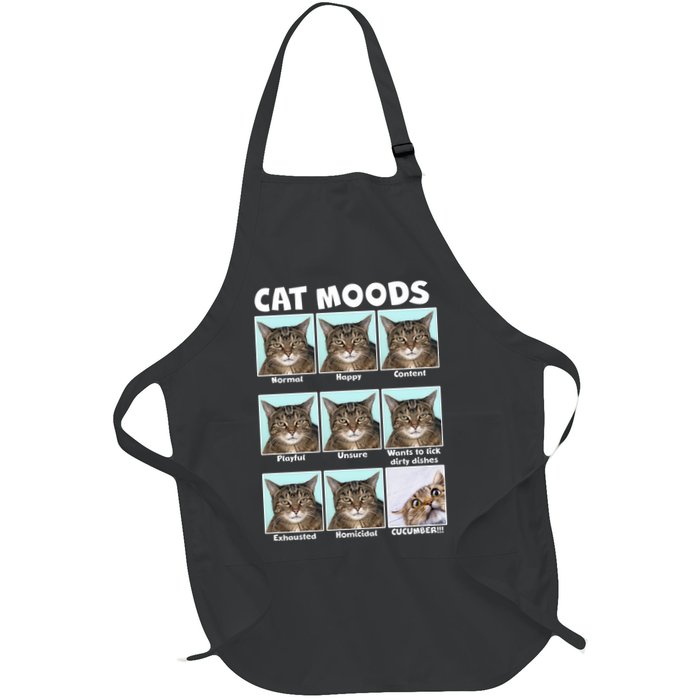 Cat Moods Funny Meme Apron