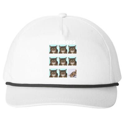 Cat Moods Funny Meme Snapback Five-Panel Rope Hat