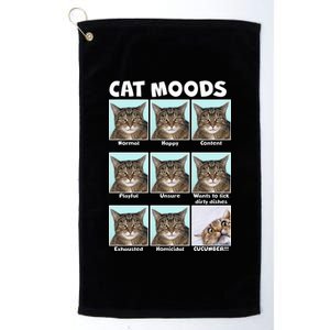 Cat Moods Funny Meme Platinum Collection Golf Towel