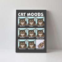 Cat Moods Funny Meme Canvas