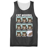 Cat Moods Funny Meme Mesh Reversible Basketball Jersey Tank