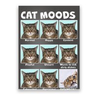 Cat Moods Funny Meme Poster