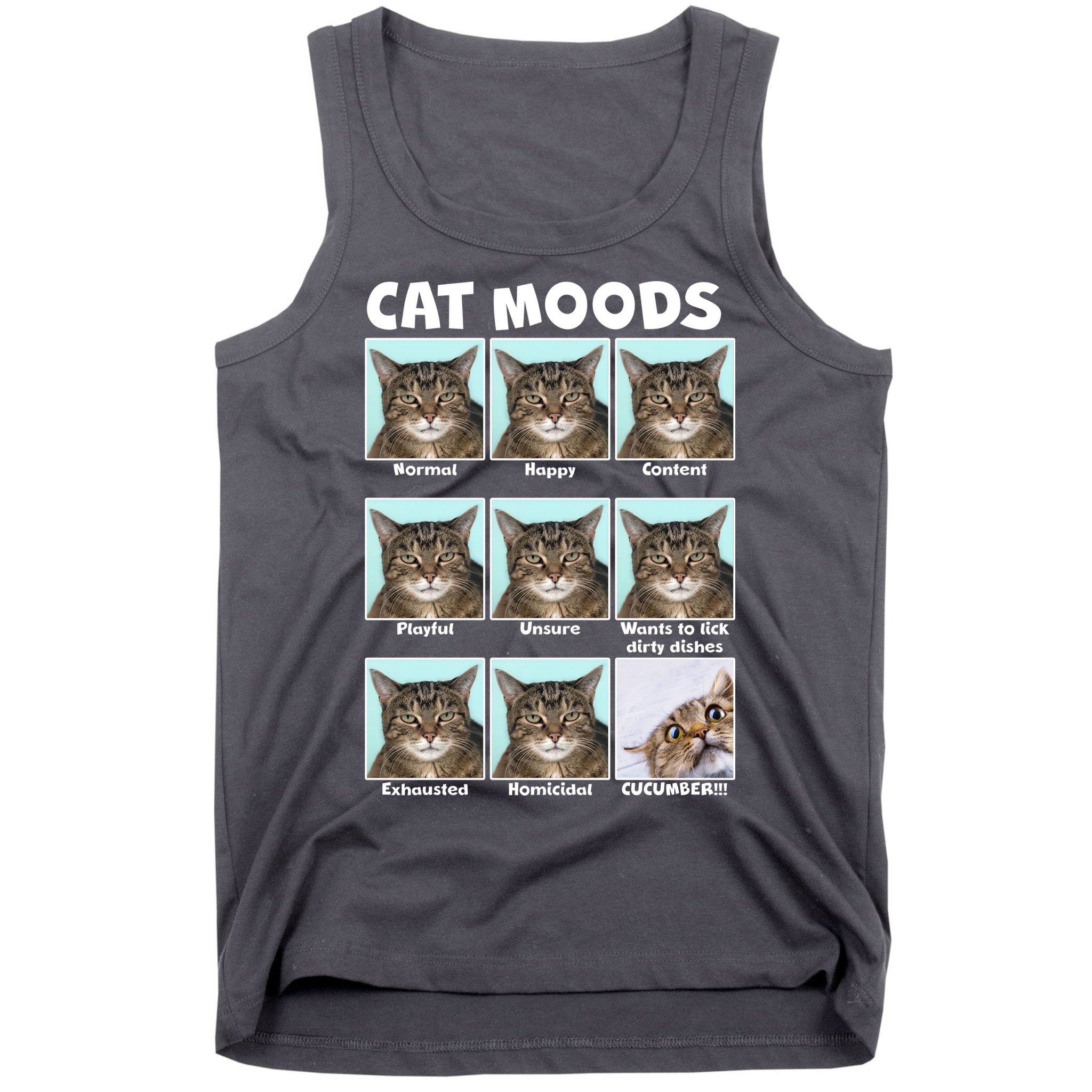 Cat Moods Funny Meme Tank Top