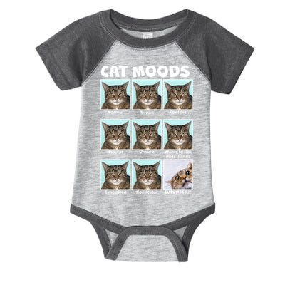 Cat Moods Funny Meme Infant Baby Jersey Bodysuit