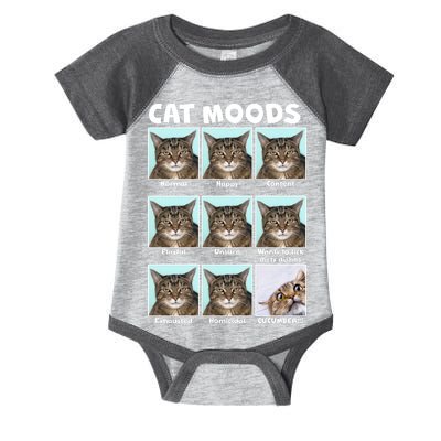 Cat Moods Funny Meme Infant Baby Jersey Bodysuit