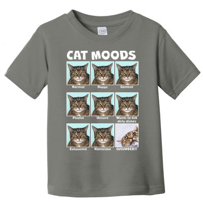 Cat Moods Funny Meme Toddler T-Shirt