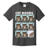 Cat Moods Funny Meme Kids T-Shirt