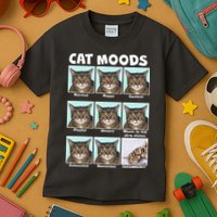 Cat Moods Funny Meme Kids T-Shirt