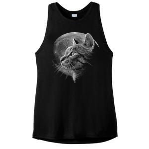 Cat Moon Ladies PosiCharge Tri-Blend Wicking Tank