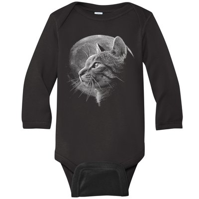 Cat Moon Baby Long Sleeve Bodysuit