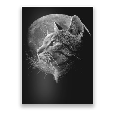 Cat Moon Poster