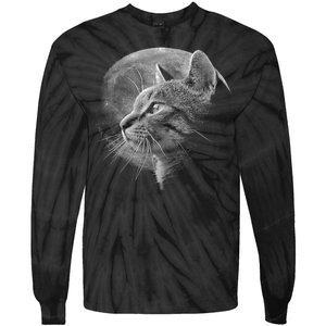 Cat Moon Tie-Dye Long Sleeve Shirt