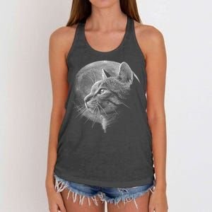 Cat Moon Women's Knotted Racerback Tank