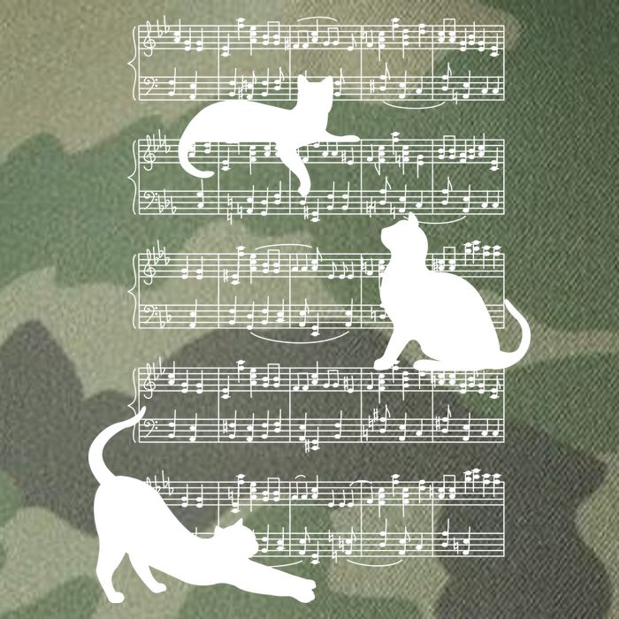 Cat Music Note Sheet Legacy Tie Dye Trucker Hat