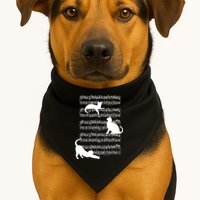 Cat Music Note Sheet USA-Made Doggie Bandana