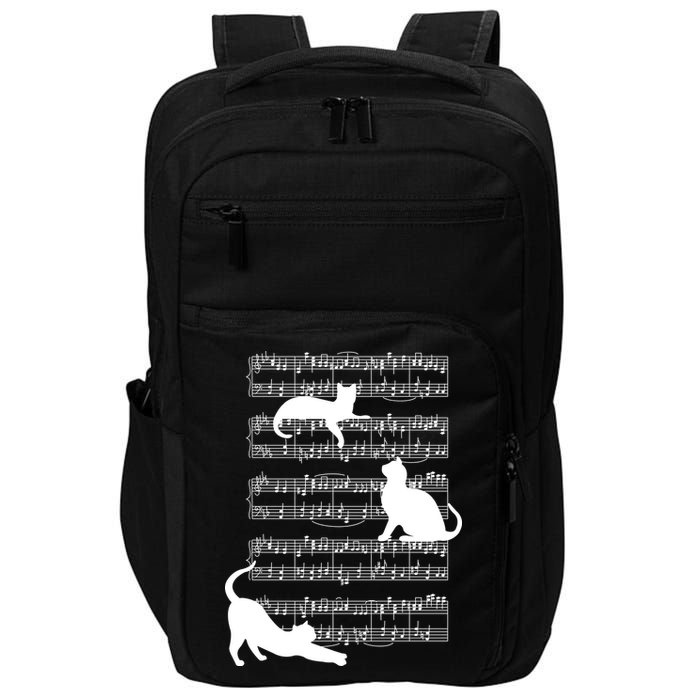Cat Music Note Sheet Impact Tech Backpack