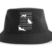 Cat Music Note Sheet Sustainable Bucket Hat