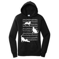 Cat Music Note Sheet Women's Pullover Hoodie