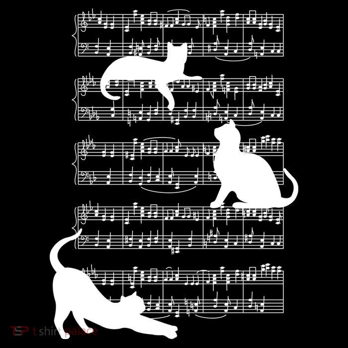 Cat Music Note Sheet Bag