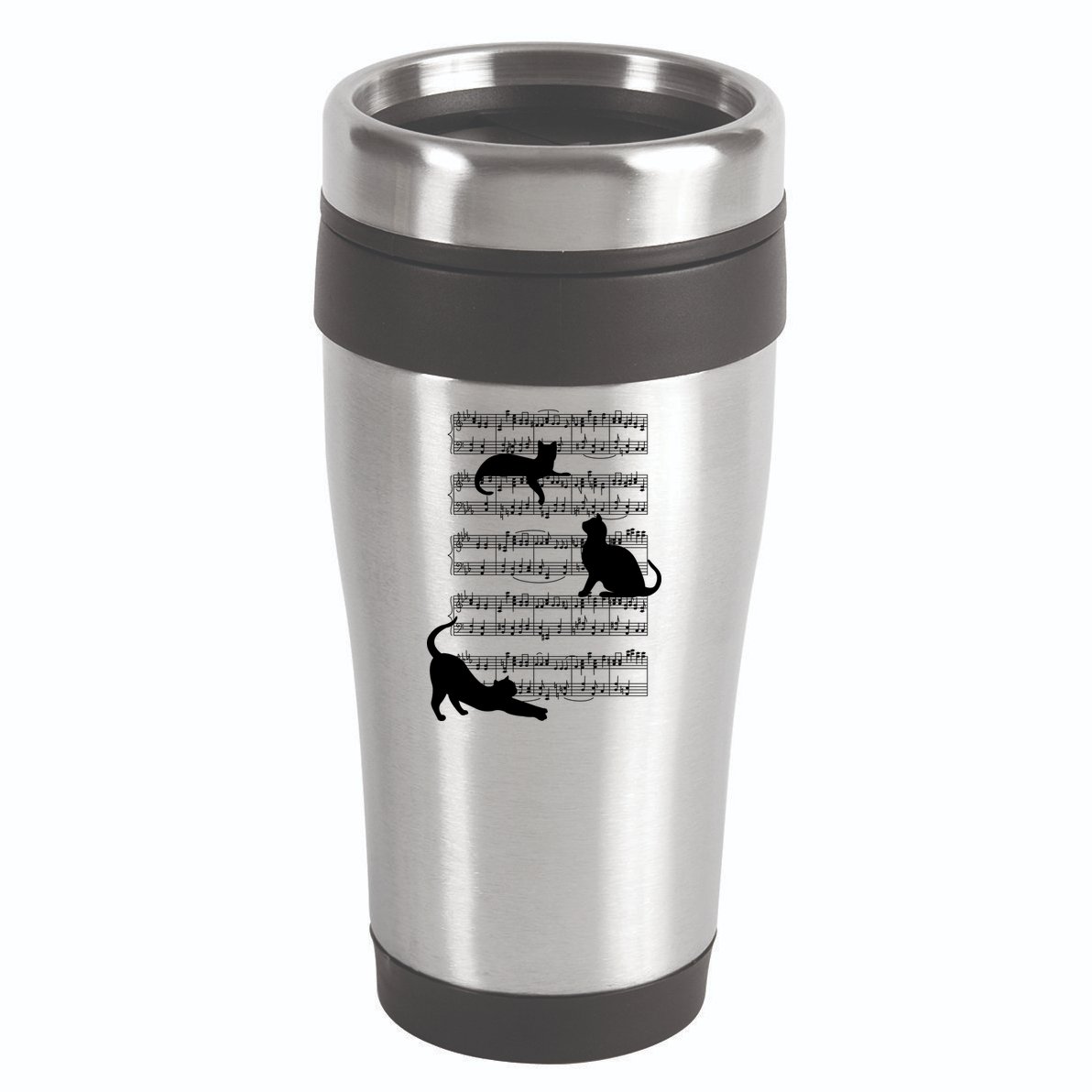 Cat Music Note Sheet 16oz Travel Tumbler