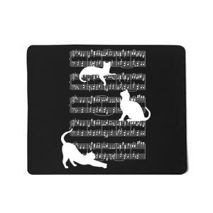 Cat Music Note Sheet Mousepad