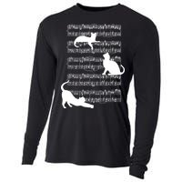 Cat Music Note Sheet Cooling Performance Long Sleeve Crew