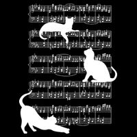 Cat Music Note Sheet Cooling Performance Long Sleeve Crew