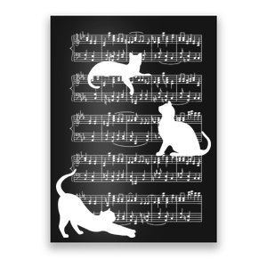 Cat Music Note Sheet Poster