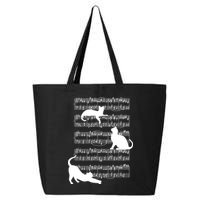 Cat Music Note Sheet 25L Jumbo Tote
