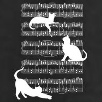 Cat Music Note Sheet 25L Jumbo Tote